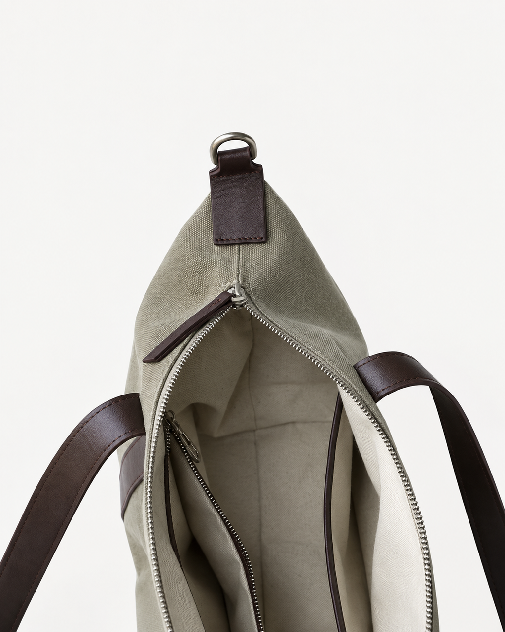 Zip closure and interior pocket